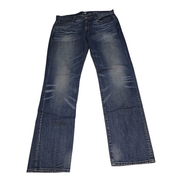 EXPRESS Straight Leg Men's relaxed Dark Wash Blue Denim Jeans 32 x 32 - Picture 1 of 7